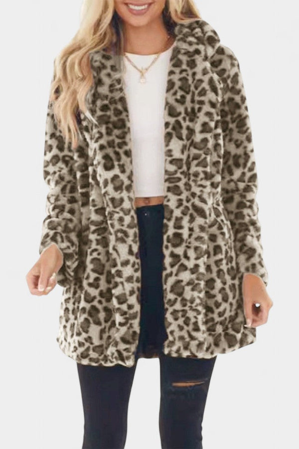 Juliet plush longline hooded coat