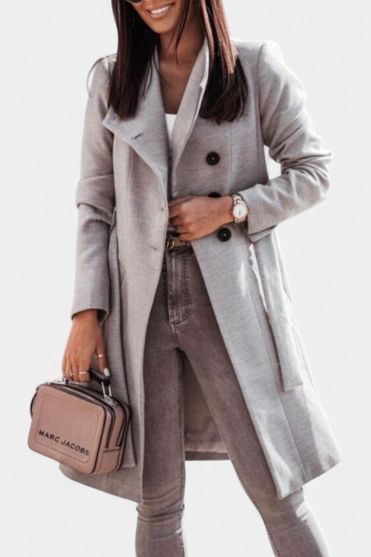 Alice belted longline coat