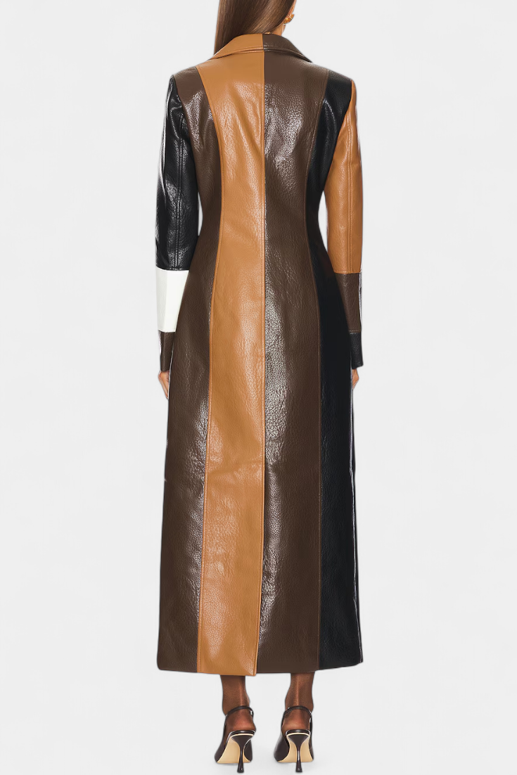 Evelyn panelled longline coat