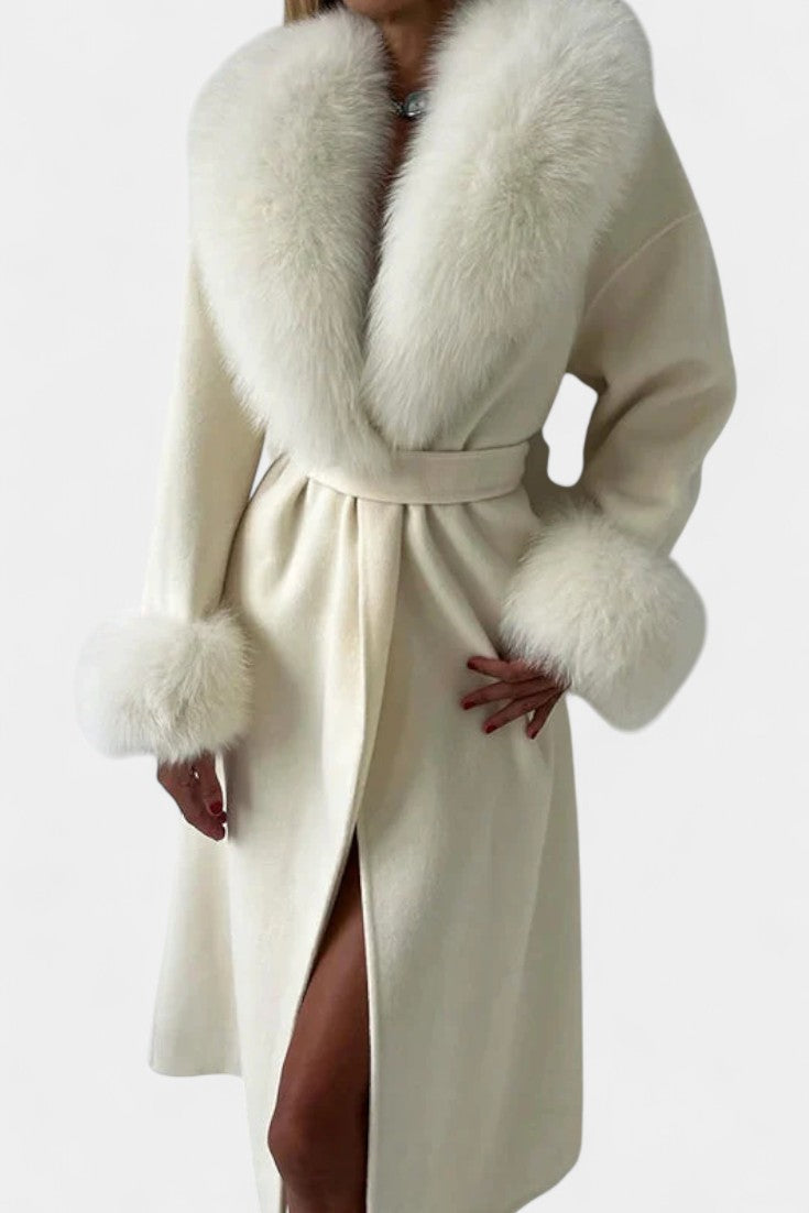 Phoebe belted longline coat