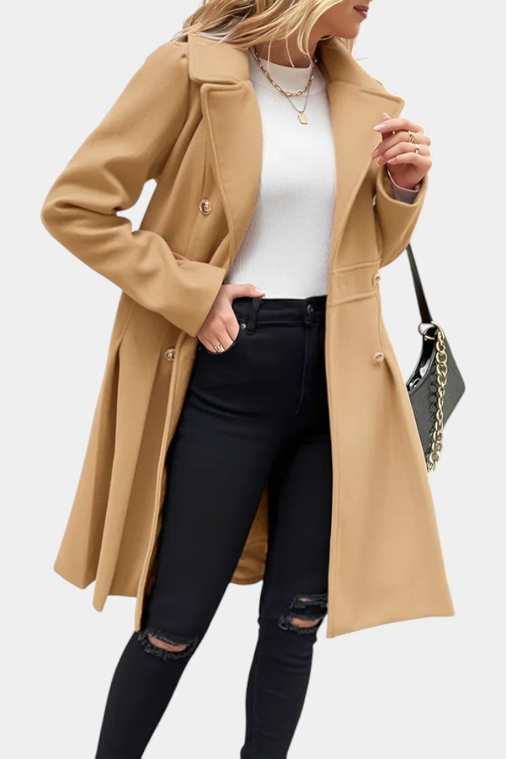 Tabitha double-breasted a-line coat