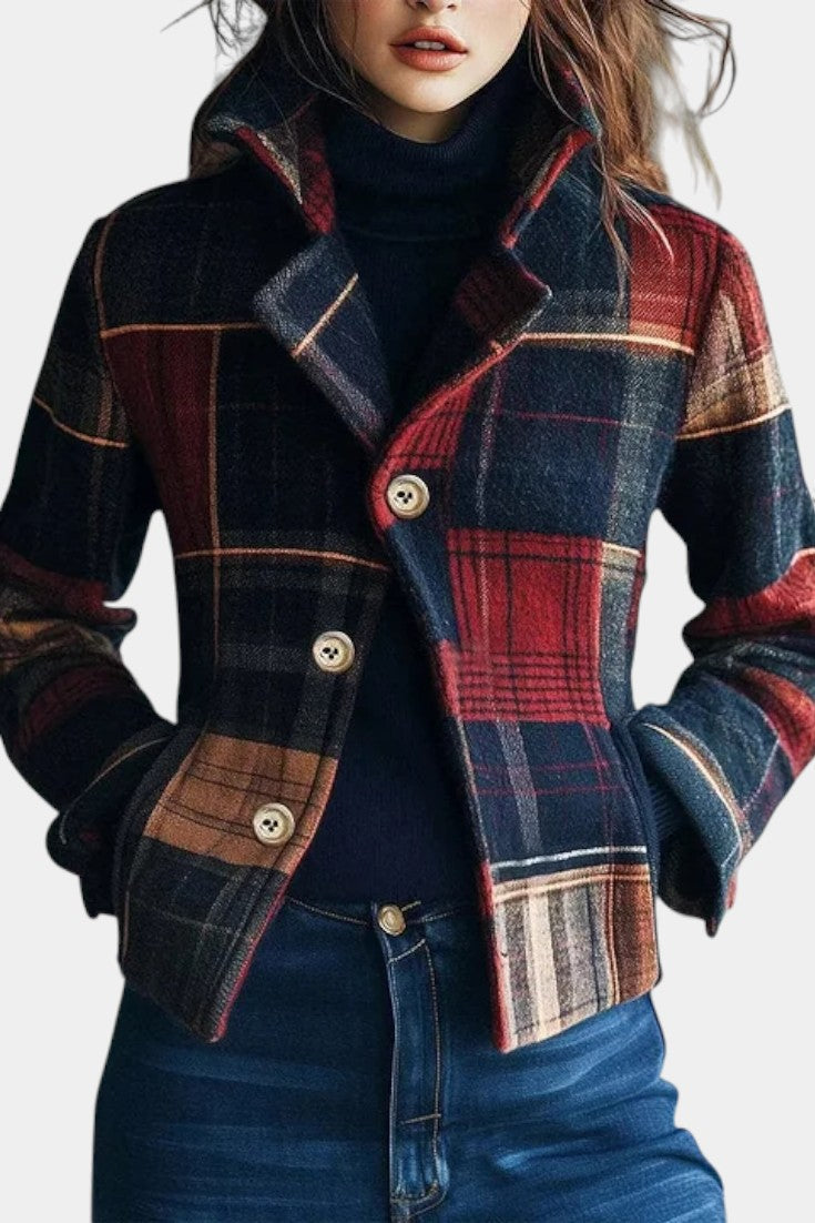 Clara timeless checked cropped jacket