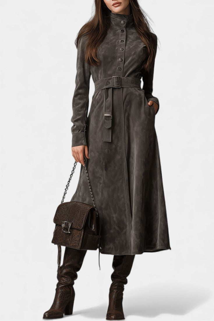 Dorothy belted long western coat