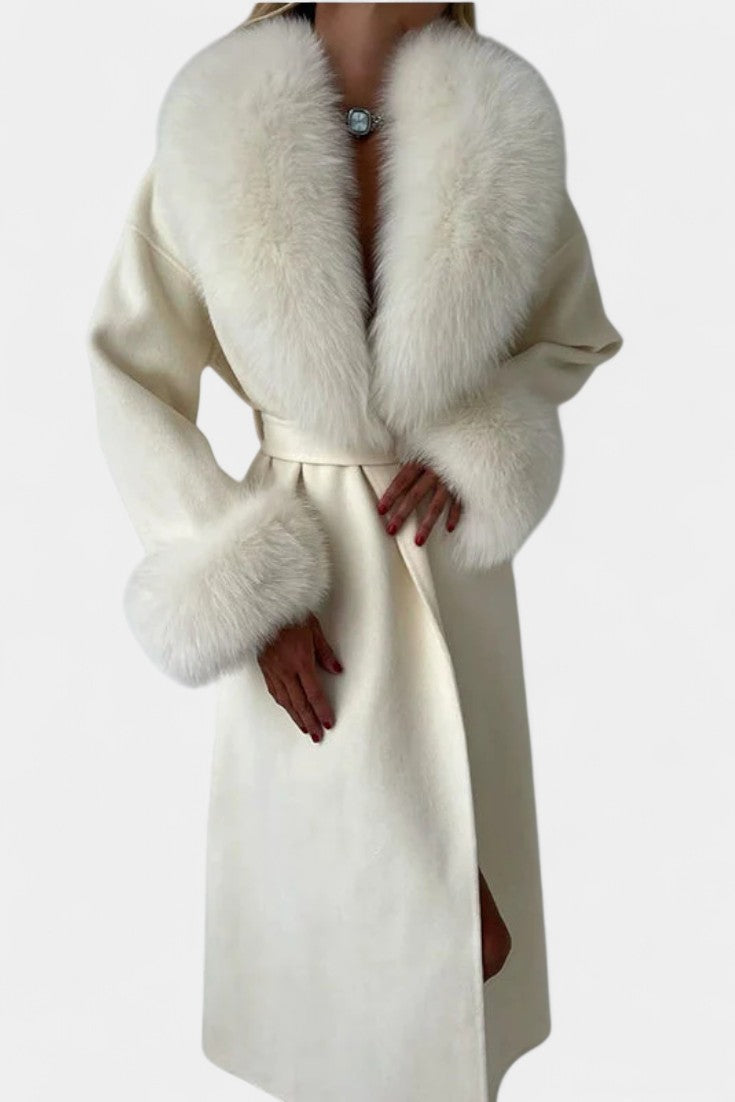 Phoebe belted longline coat