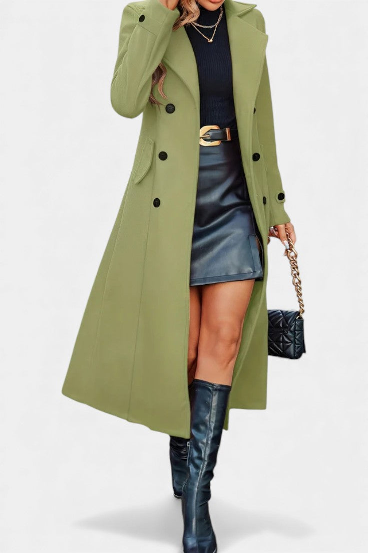 Margaret tailored double-breasted long coat