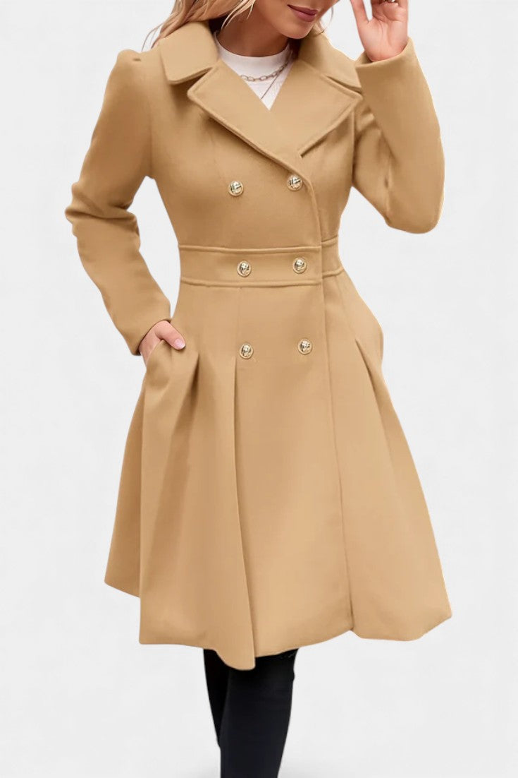 Tabitha double-breasted a-line coat