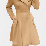 Tabitha double-breasted a-line coat