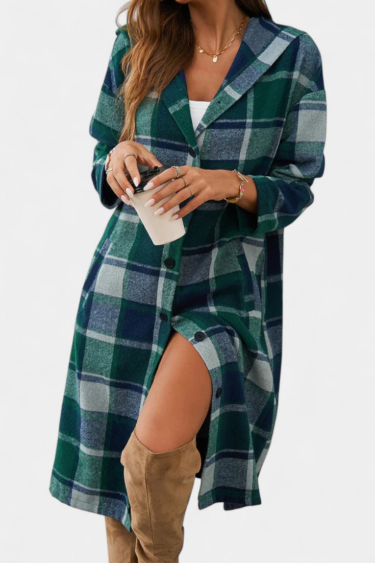 Sophie hooded check jacket