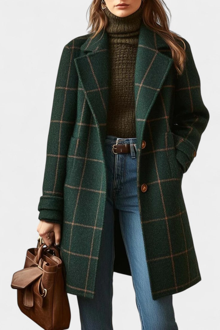 Beatrice tailored checked coat