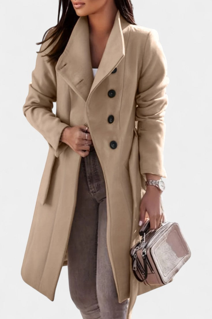 Alice belted longline coat