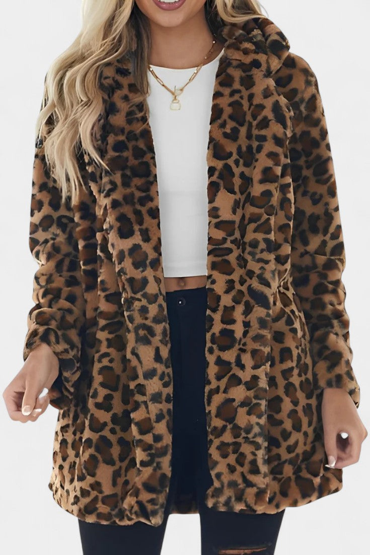 Juliet plush longline hooded coat