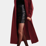 Katherine belted long wrap coat