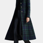 Alexandra tailored check midi coat
