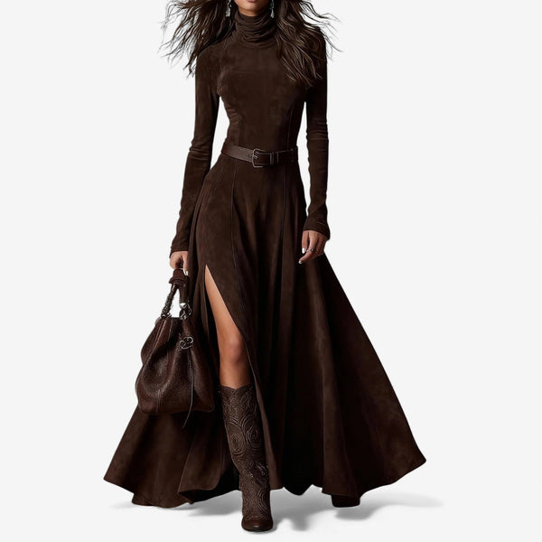 Élodie | Elegant long dress with included belt