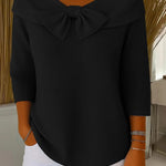 Felicity bow-detail crew-neck jumper