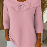 Felicity bow-detail crew-neck jumper