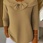 Felicity bow-detail crew-neck jumper