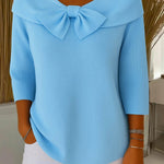 Felicity bow-detail crew-neck jumper