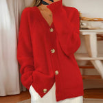 Cable Knit Button Up Cardigan for women, view 3