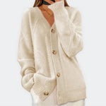Cable Knit Button Up Cardigan for women, view 5
