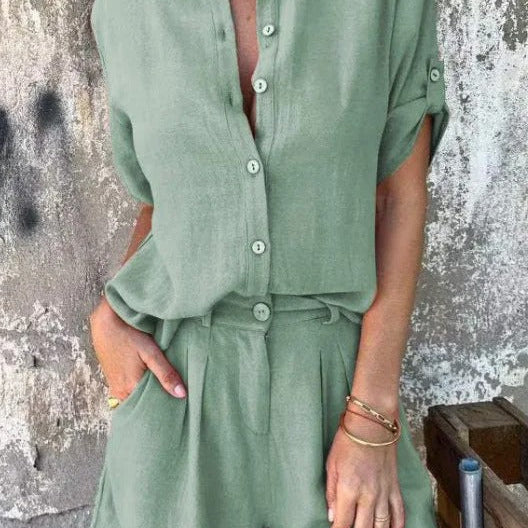 Melda - Airy Buttoned Ensemble