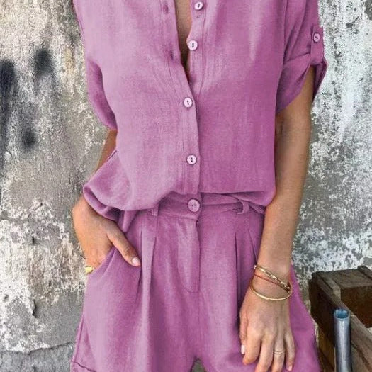 Melda - Airy Buttoned Ensemble
