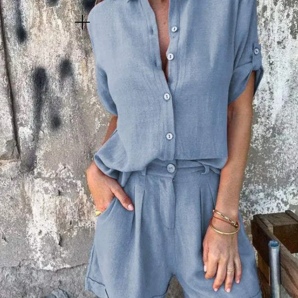Melda - Airy Buttoned Ensemble