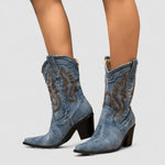Tabitha women's embroidered western ankle boots
