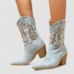Tabitha women's embroidered western ankle boots