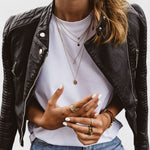 Black Quilted Cropped Biker Jacket for women, view 3