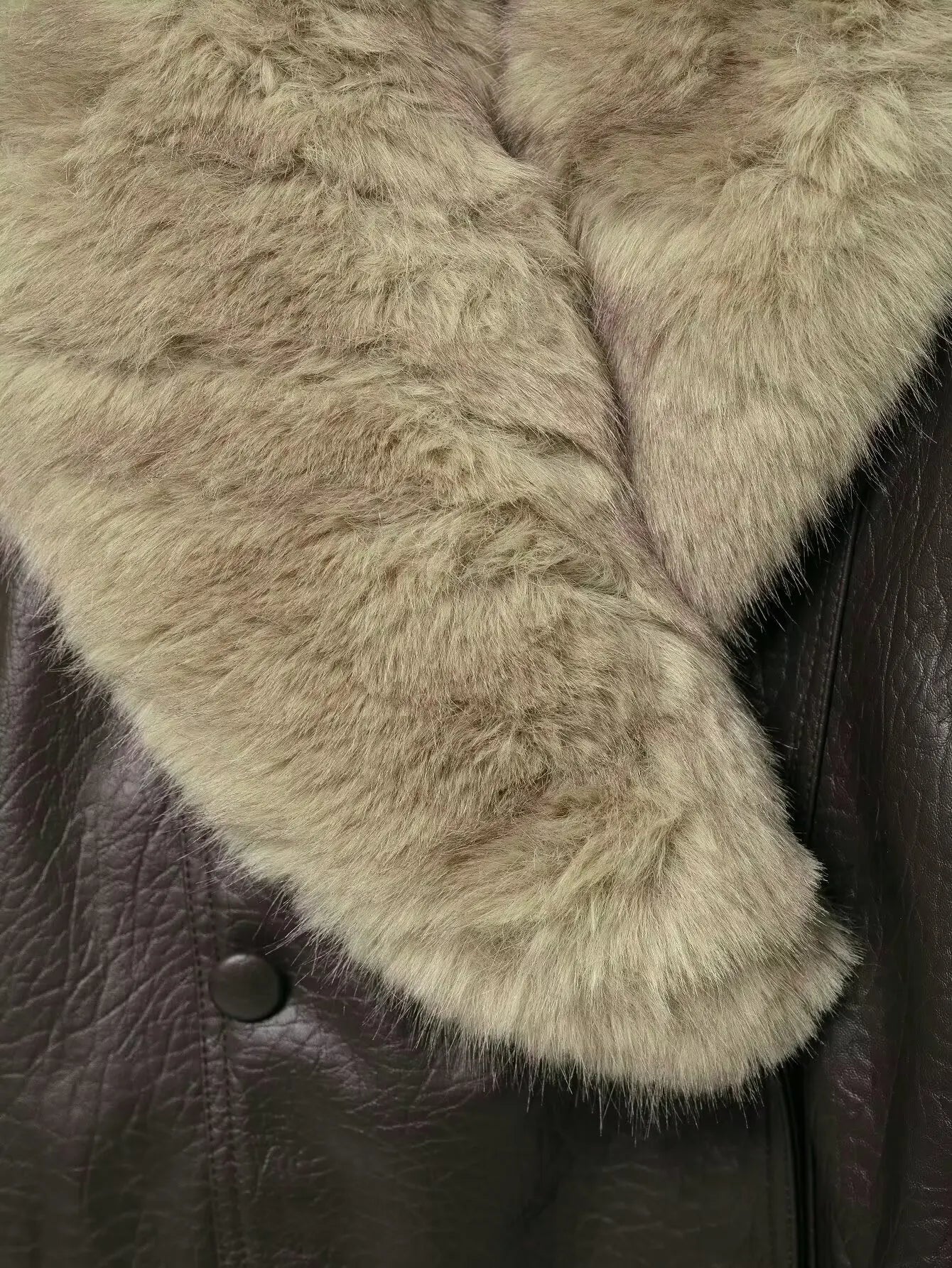 Faux Fur Collar Oversized Jacket for women, view 9