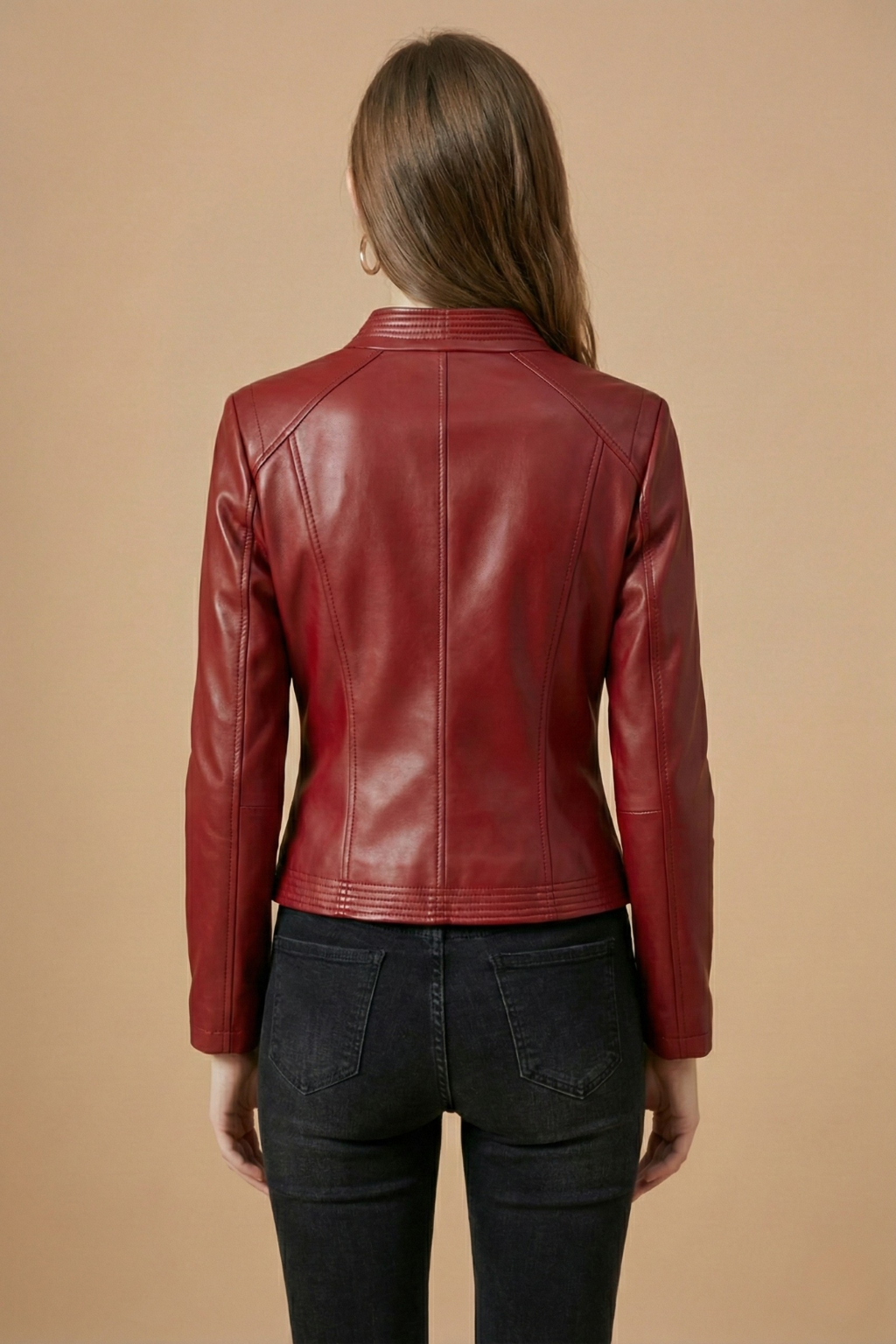 Fitted Asymmetric Zip Jacket for women