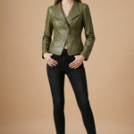 Fitted Asymmetric Zip Jacket for women