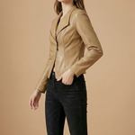 Fitted Asymmetric Zip Jacket for women