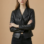 Fitted Asymmetric Zip Jacket for women