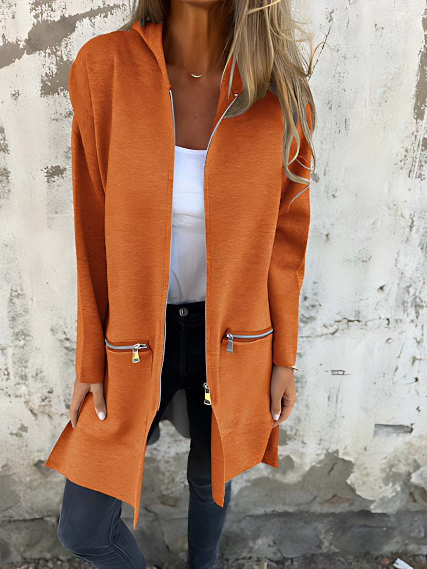 Zip Up Long Sleeve Knit Cardigan for women, view 7
