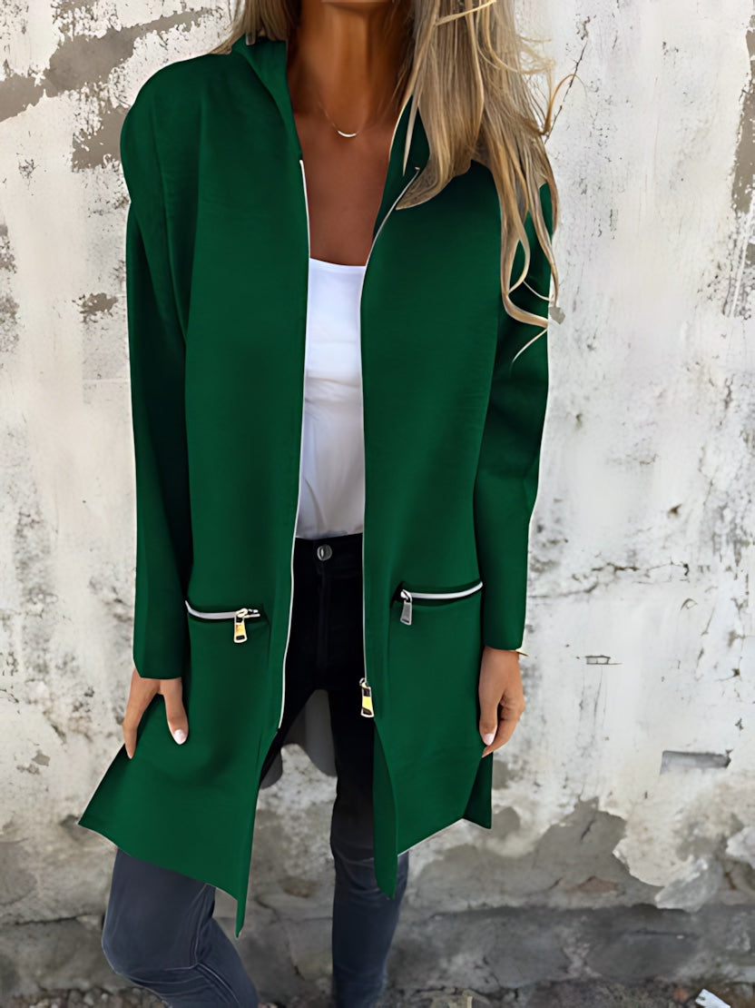 Zip Up Long Sleeve Knit Cardigan for women, view 8