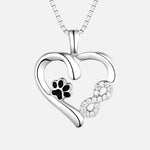 Paw & Heart Infinity Charm Necklace