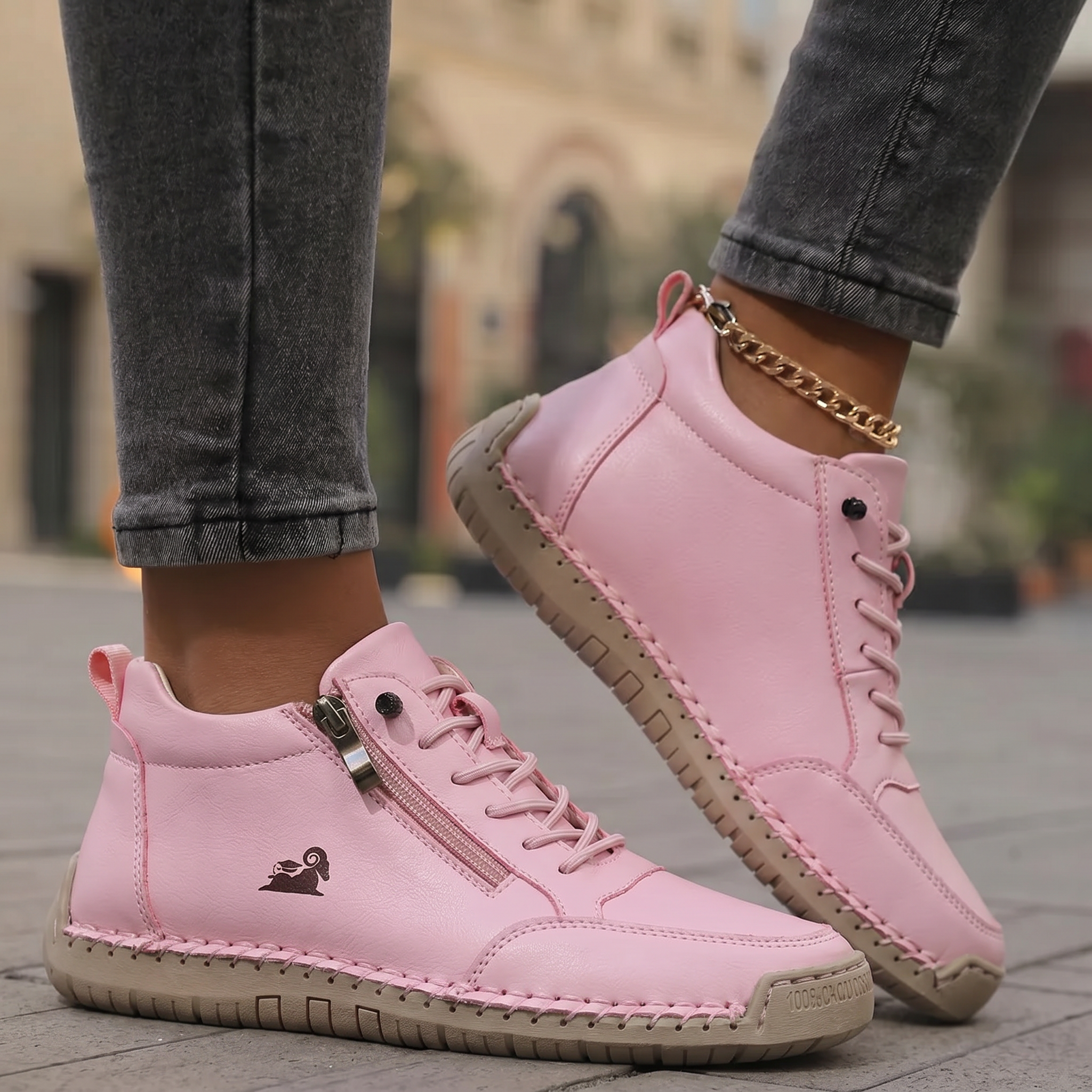 Beatrice supportive zip-up sneakers