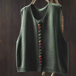 Sleeveless Button Up Knit Cardigan for women, view 3