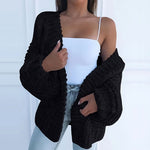 Chunky Knit Open Front Cardigan for women, view 2