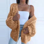 Chunky Knit Open Front Cardigan for women, view 3