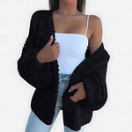 Chunky Knit Open Front Cardigan for women