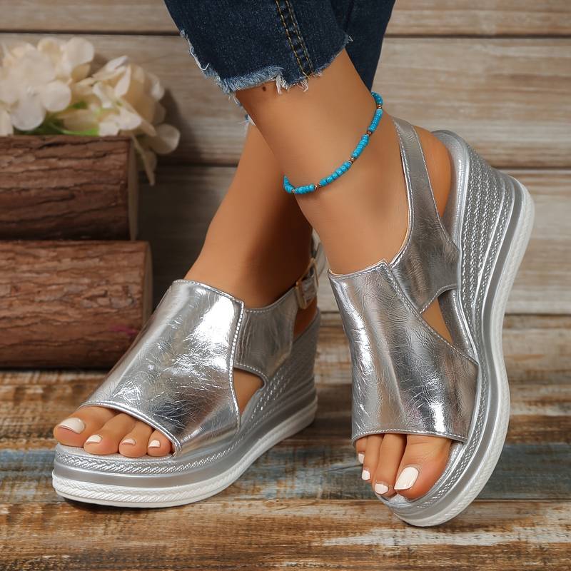 Baylie - Stylish Metallic Sandals