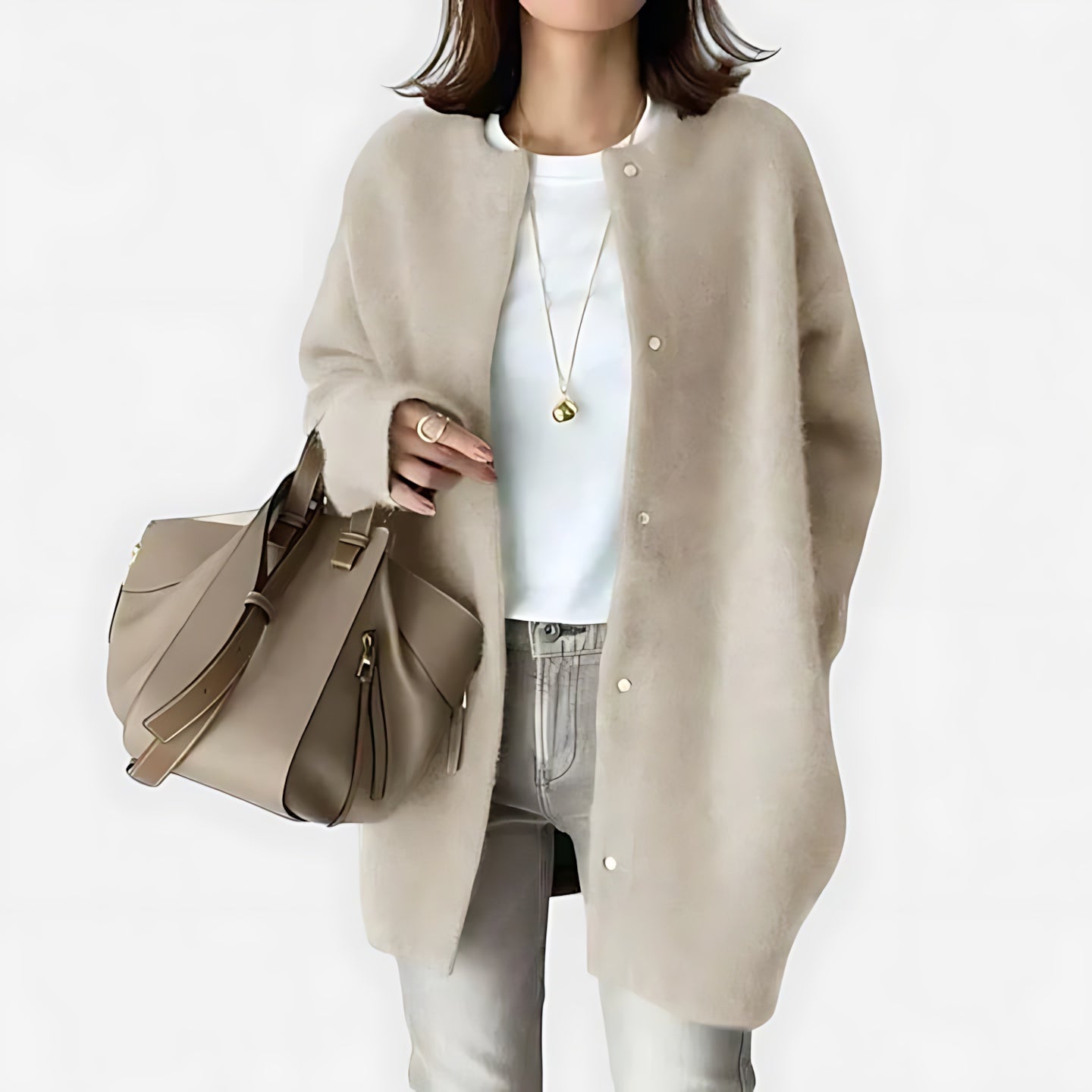 Longline Knit Cardigan for women, view 3
