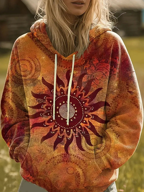 Katherine rust sunburst hoodie