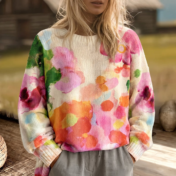 Josephine multicolour tie-dye crew-neck jumper