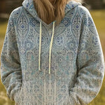 Olivia blue paisley hoodie