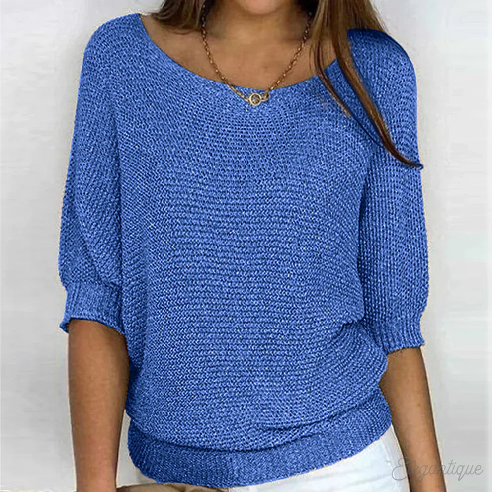 Louisa chic cable-detail jumper
