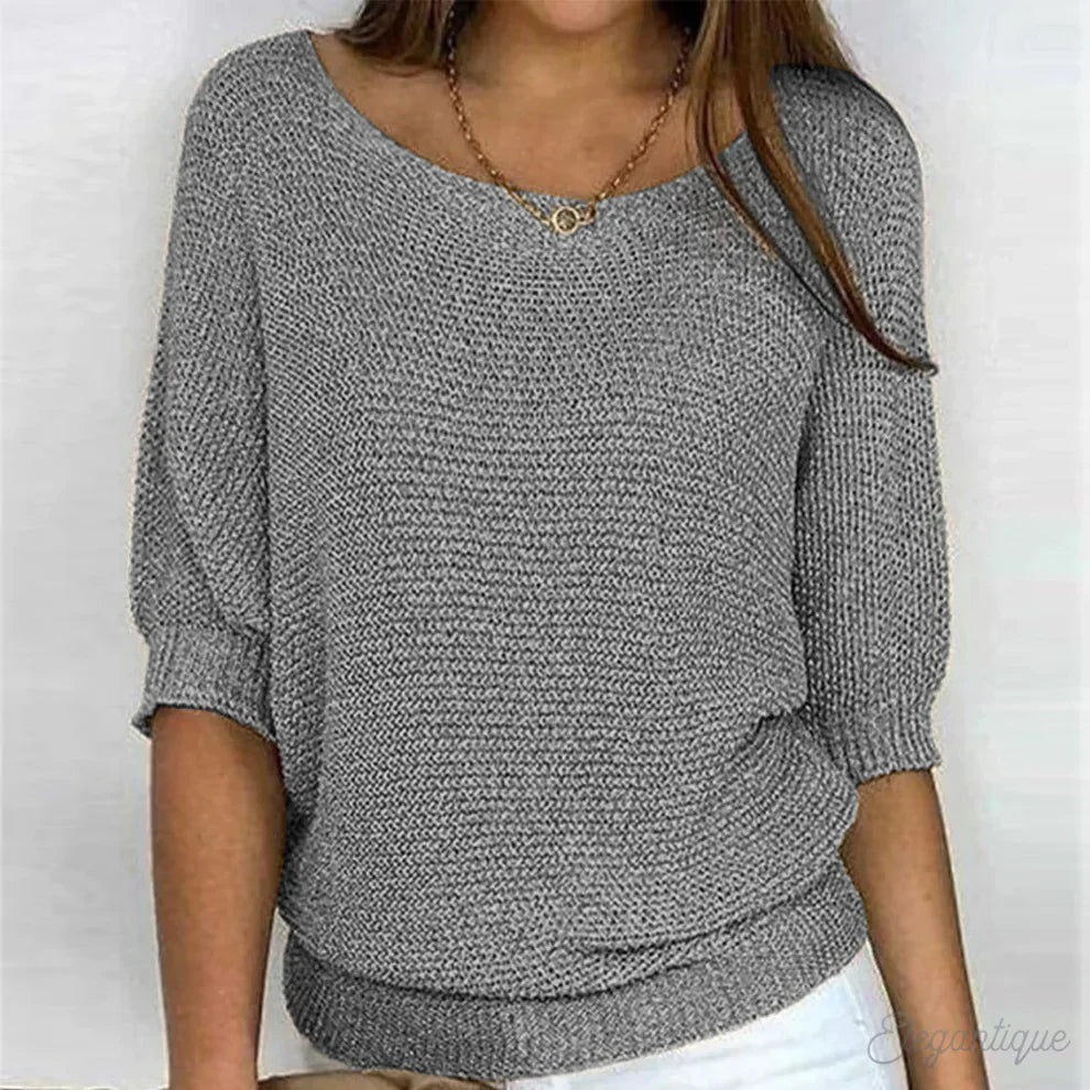 Louisa chic cable-detail jumper
